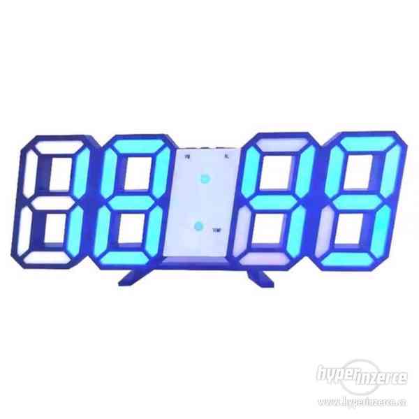 LED hodiny + alarm, datum, teplota - různé barvy - foto 15