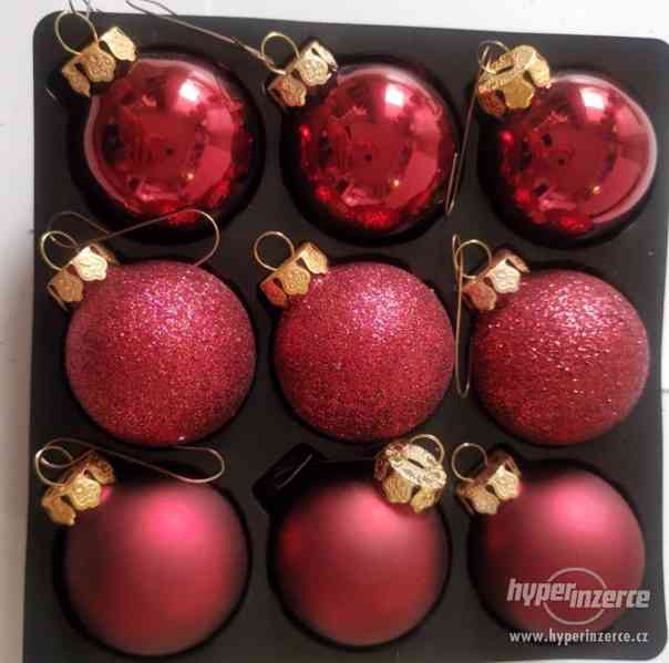 Vánoční dekorace červená a zlatá 155 ks - foto 23
