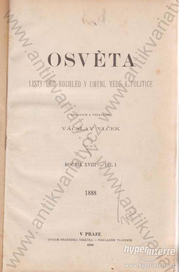 Osvěta Vácslav Vlček 1888 - foto 1