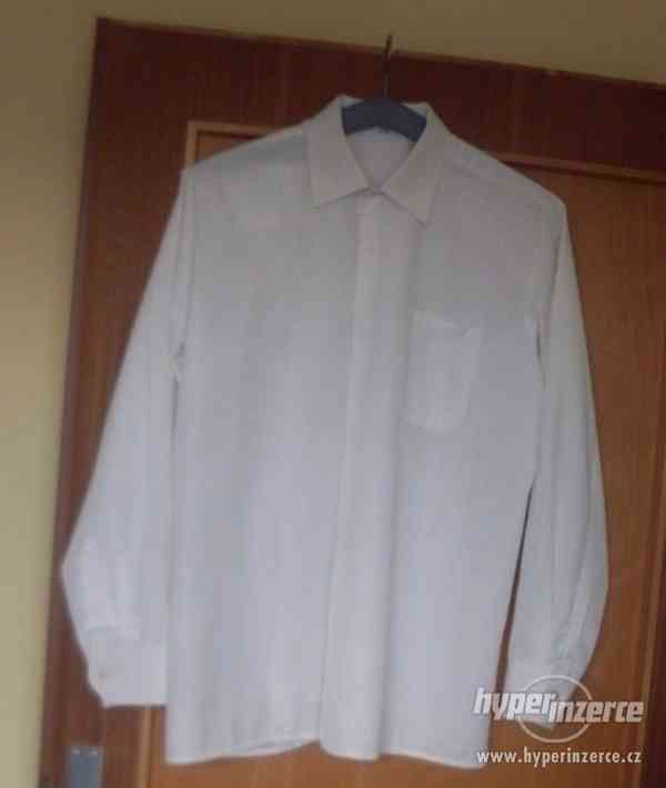 košile bílá s kapsičkou. vel.39 - foto 1