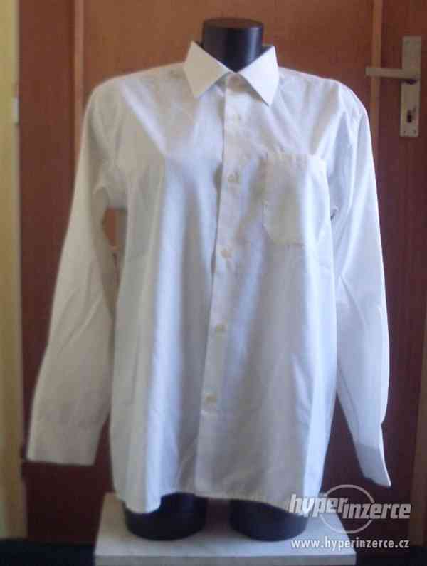 košile bílá s kapsičkou. vel.39 - foto 2