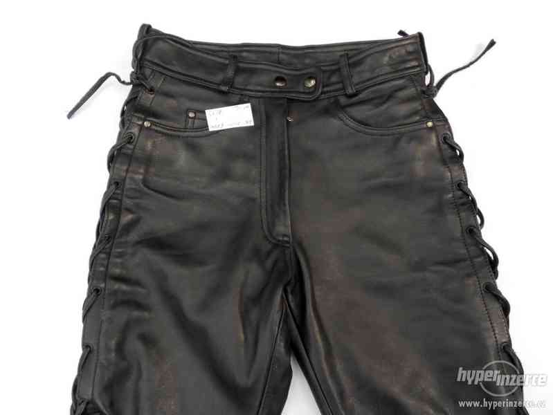 Kožené šněrovací kalhoty vel.42 - pas: 74cm (A033) - foto 2