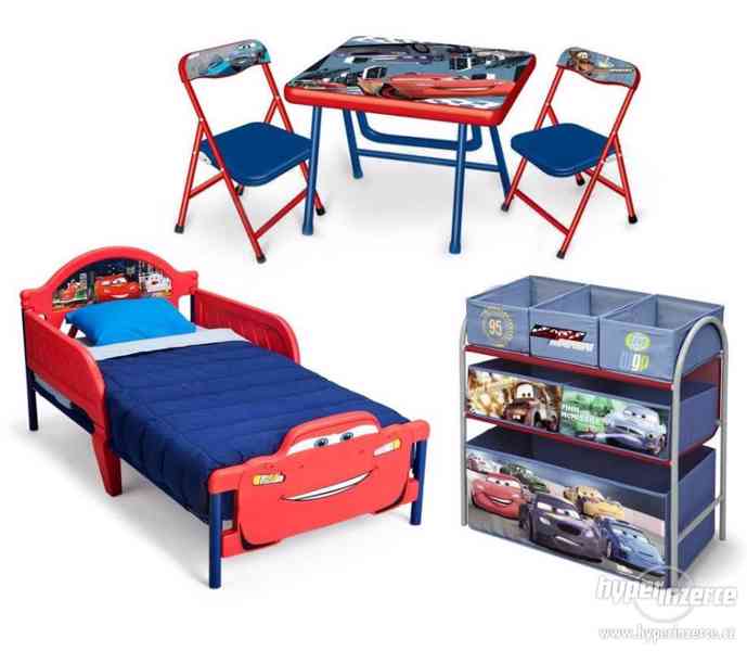 Dětský nábytek-sestava postele+komody+sezení AUTA-CARS - foto 1