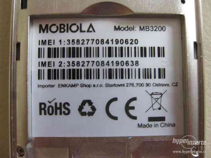 MOBIOLA MB3200 Gold - NOVÝ, plně funkční telefon na dvě SIM - foto 11