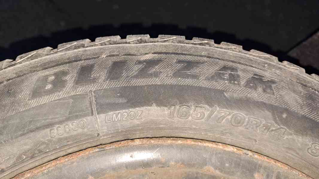 Pneu+ disk Bridgestone Blizzak 165/70 R 14 zimní 4ks - foto 3