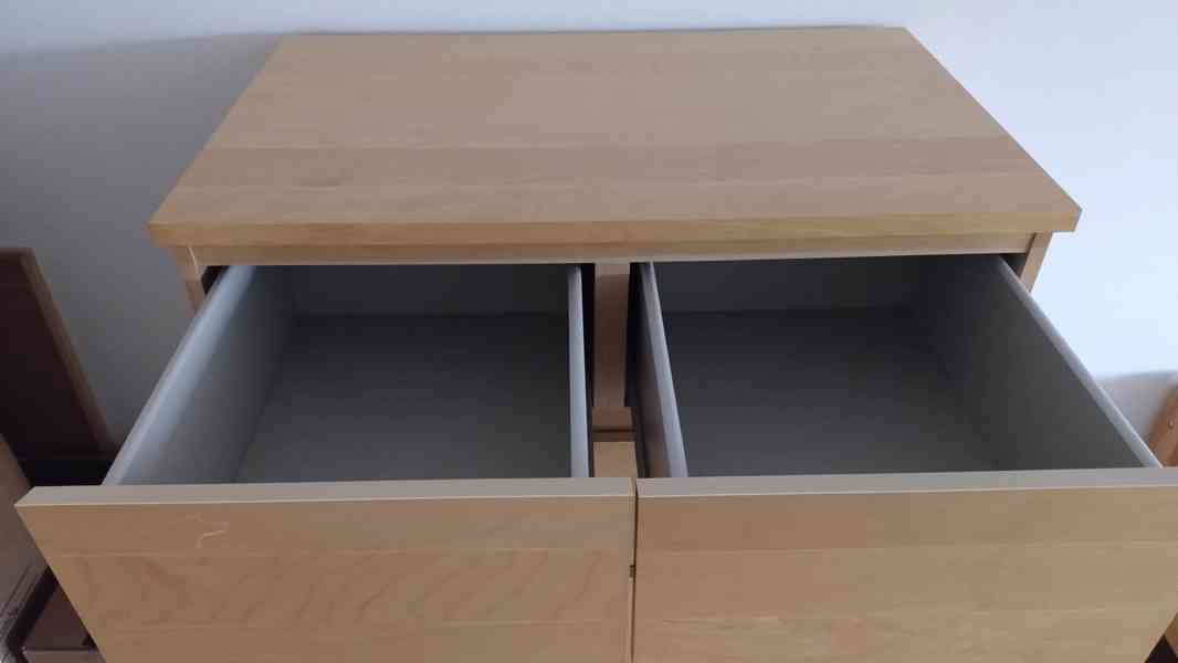 Komoda MALM (IKEA) 6 šuplíků - dýha bříza - foto 2