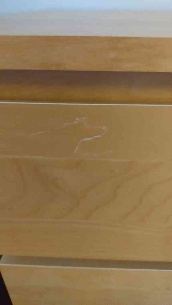 Komoda MALM (IKEA) 6 šuplíků - dýha bříza - foto 3