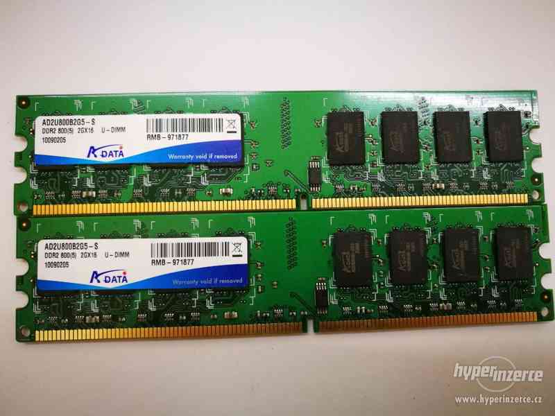 4GB 2x2GB ADATA AD2U800B2G5-S DDR2 800 (5) 2GX16 U-DIMM - foto 1