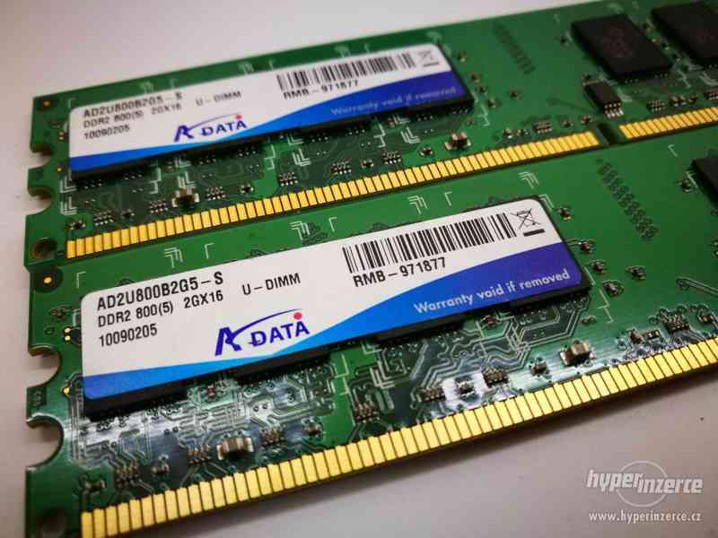 4GB 2x2GB ADATA AD2U800B2G5-S DDR2 800 (5) 2GX16 U-DIMM - foto 2