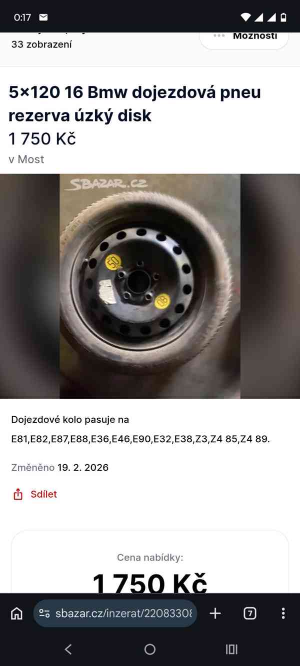 Dojezdová úzká rezervní kola - foto 7