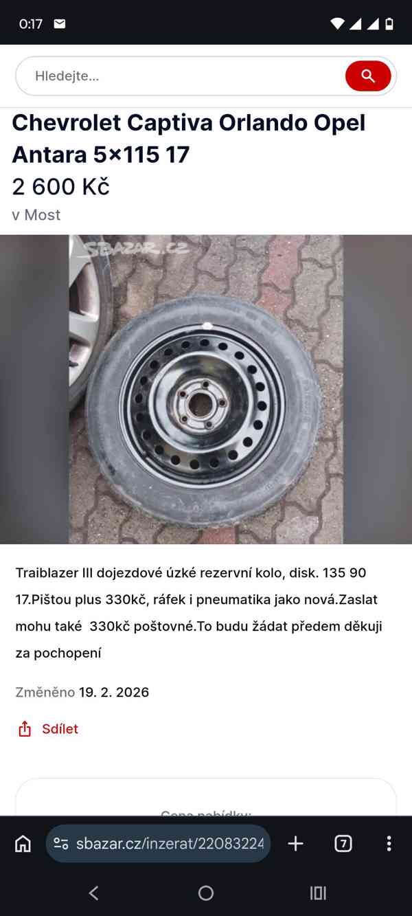 Dojezdová úzká rezervní kola - foto 6