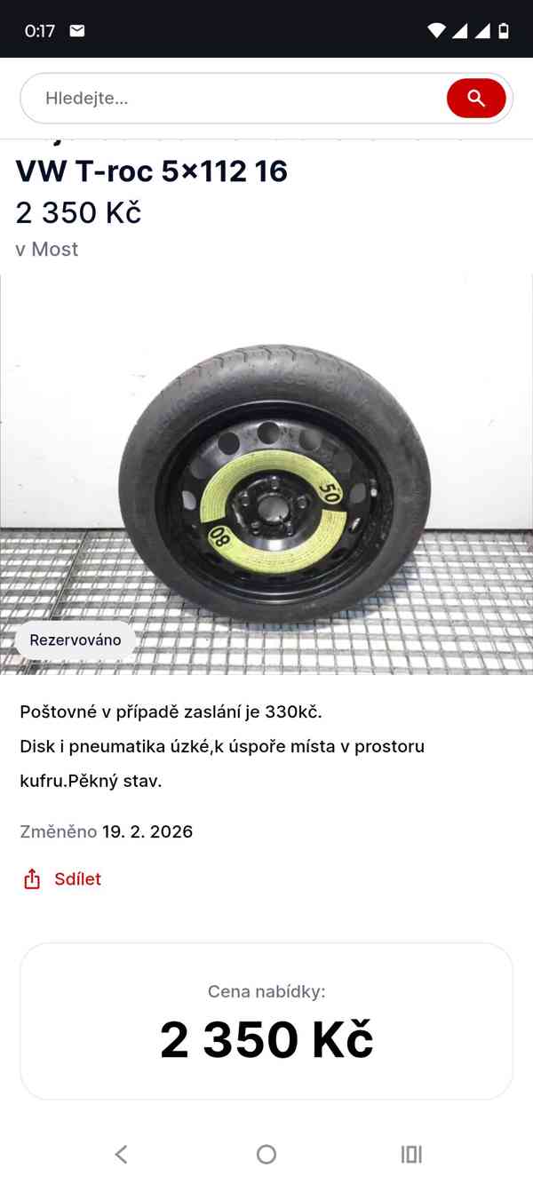 Dojezdová úzká rezervní kola - foto 9