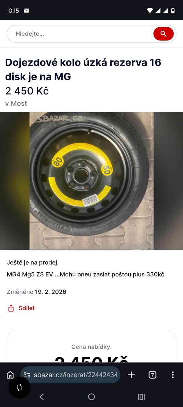 Dojezdová úzká rezervní kola - foto 15