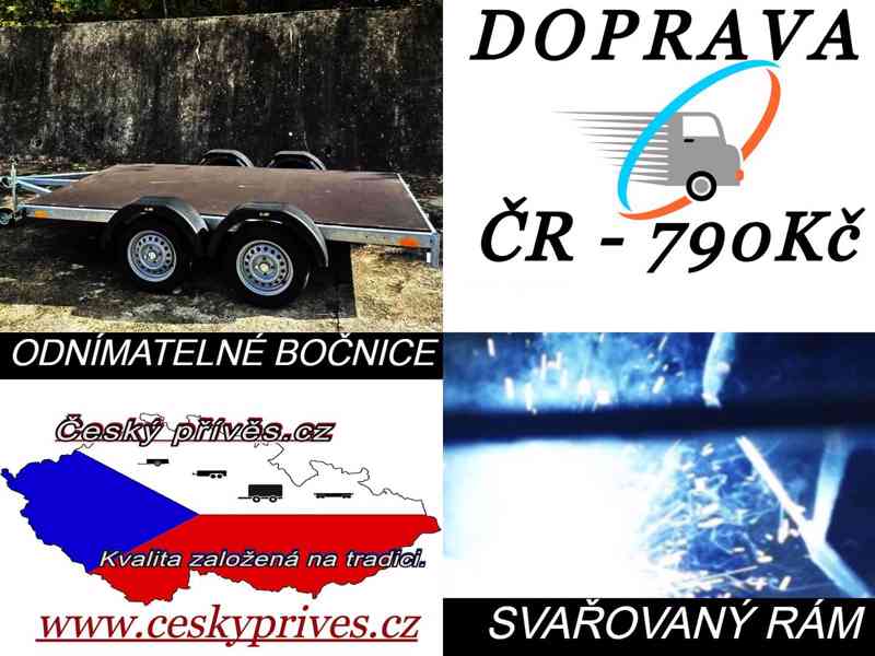Nový přívěsný vozík 2,65mx1,30 +NÁSTAVBA +KRYCÍ PLACHTA, DPH - foto 22