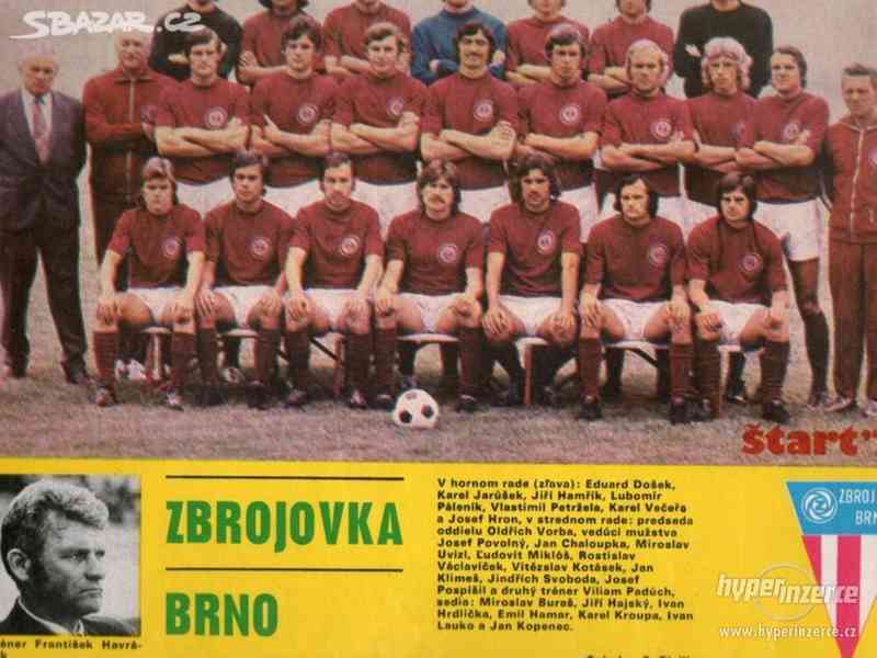 Zbrojovka Brno - 1974 - fotbal - foto 1