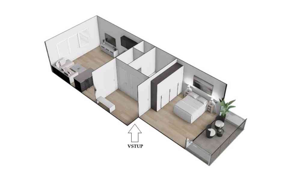 PRONÁJEM  LUXUSNÍ NOVOSTAVBY BYTU 2+KK S TERASOU V BRNĚ - foto 2