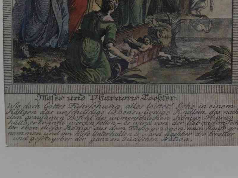 Stará Grafika III. kolorovaný mědiryt rámováno zaskleno - foto 3