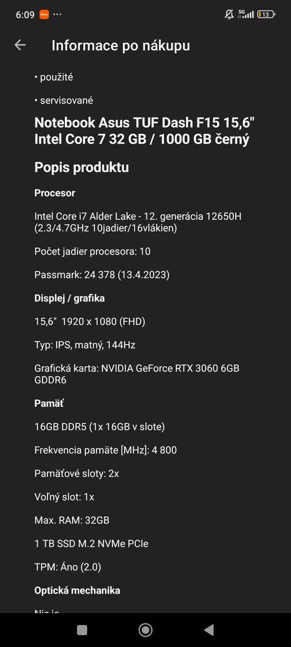 Asus TUF dash F15  - foto 3