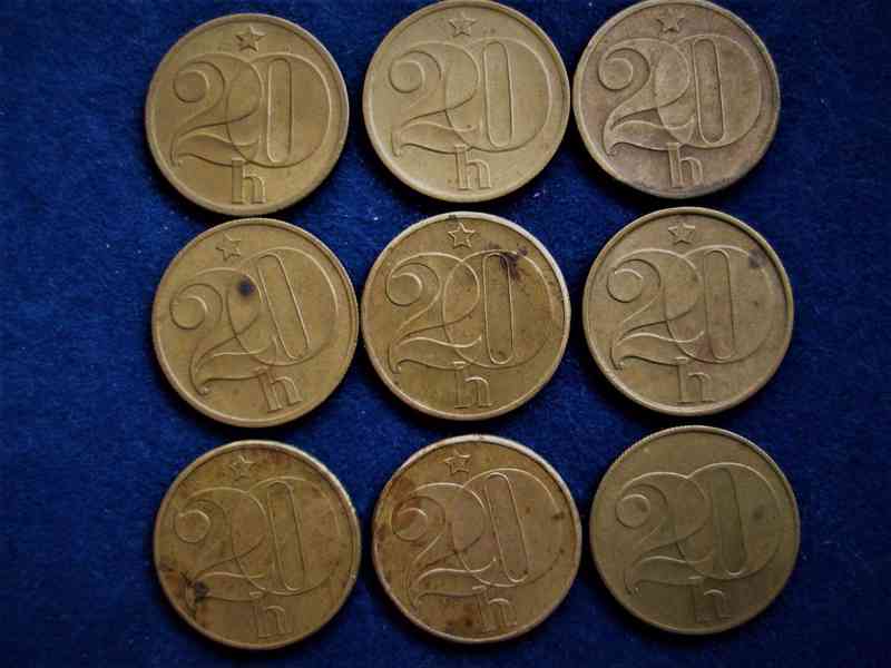 Československé mince 20 haléřů - foto 1