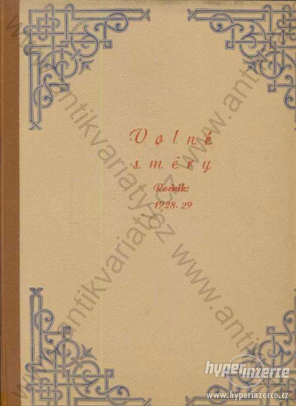 Volné směry Ročník XXVI. 1928 Umělecký měsíčník - foto 1