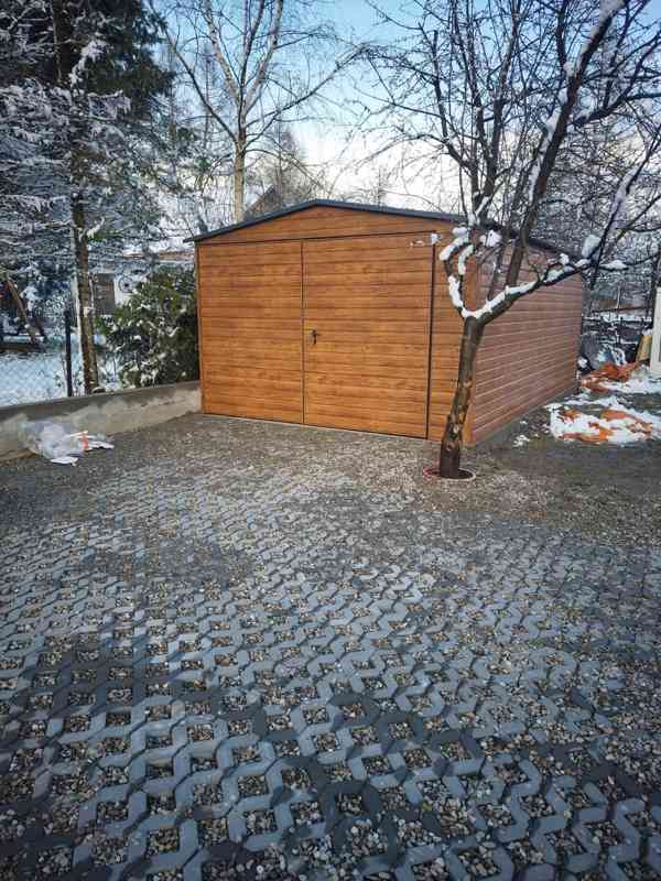 Garáže Plechová garáž 3,5m x 5m Markostal - foto 4