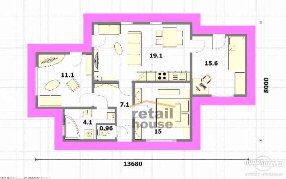 Rodinný dům Retail Smart XXL, 4+kk, 73 m2 - foto 7