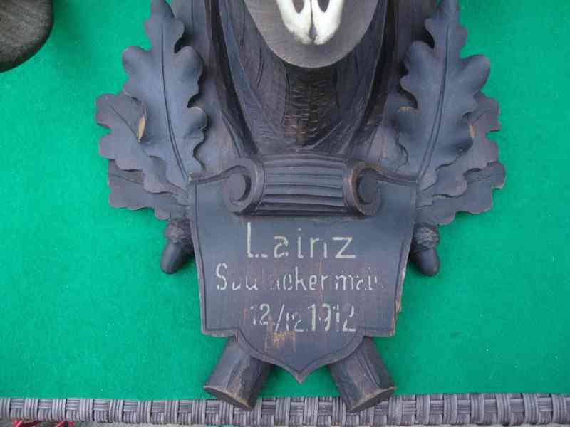 Starožitná Mufloní trofej Muflon 1912 medailové rozměry top - foto 2