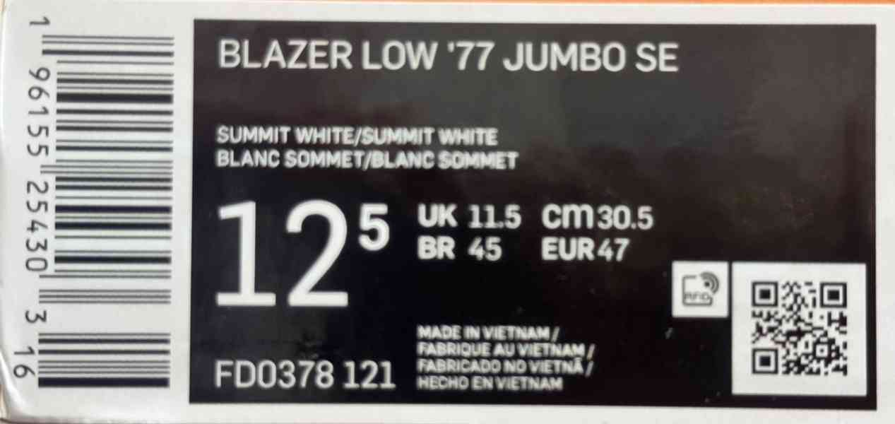 Tenisky Nike BLAZER LOW '77 JUMBO - vel. 47 EU + záruka - foto 9