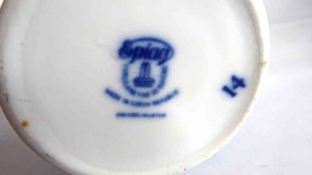 T013_ Nádobka, cibulák, porcelán, retro  - foto 3
