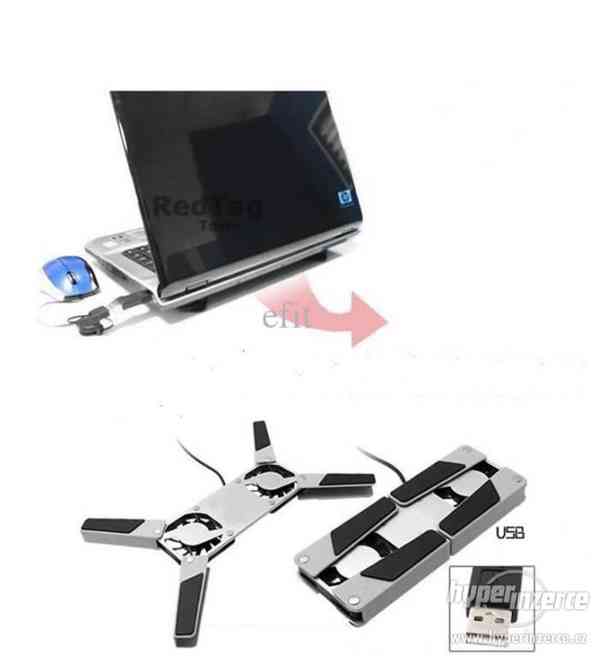 Chladící podložka na USB pod notebooky, tablety - foto 5