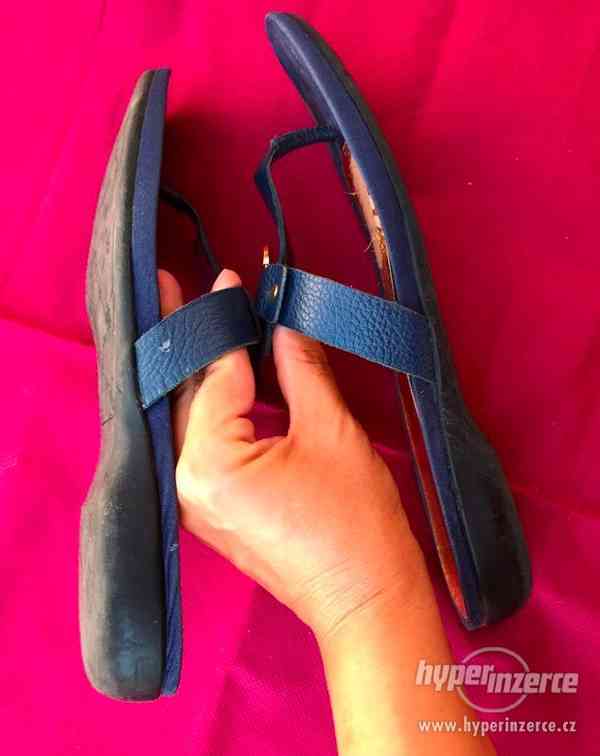 Ralph Lauren modré sandále, žabky - foto 3