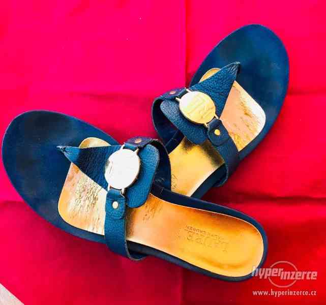 Ralph Lauren modré sandále, žabky - foto 5