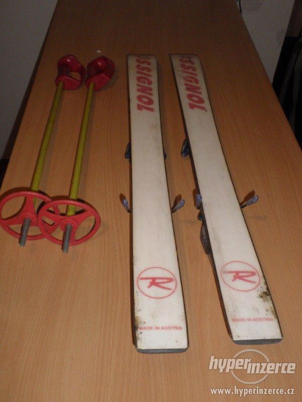 Dětské lyže ROSSIGNOL 90cm vč.hůlek - foto 2
