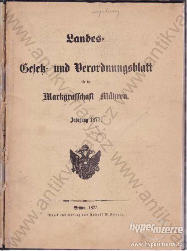 Landes: Gesetz und Verordnungsblatt 1877 - foto 1