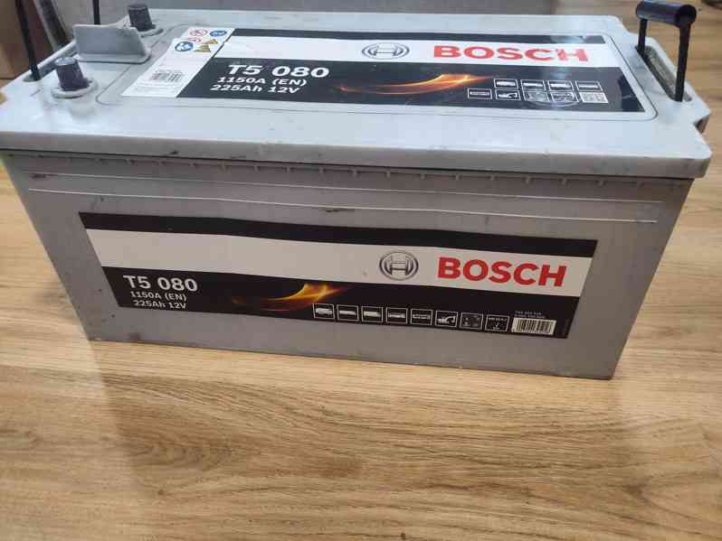 AutoBaterie 225Ah 12V Bosch T5 080 - STAV 91% - foto 2