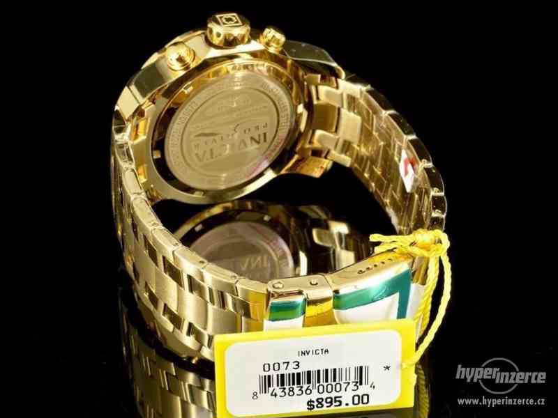 Zlaté pánské hodinky INVICTA 0073 Pro Diver - nové - foto 2
