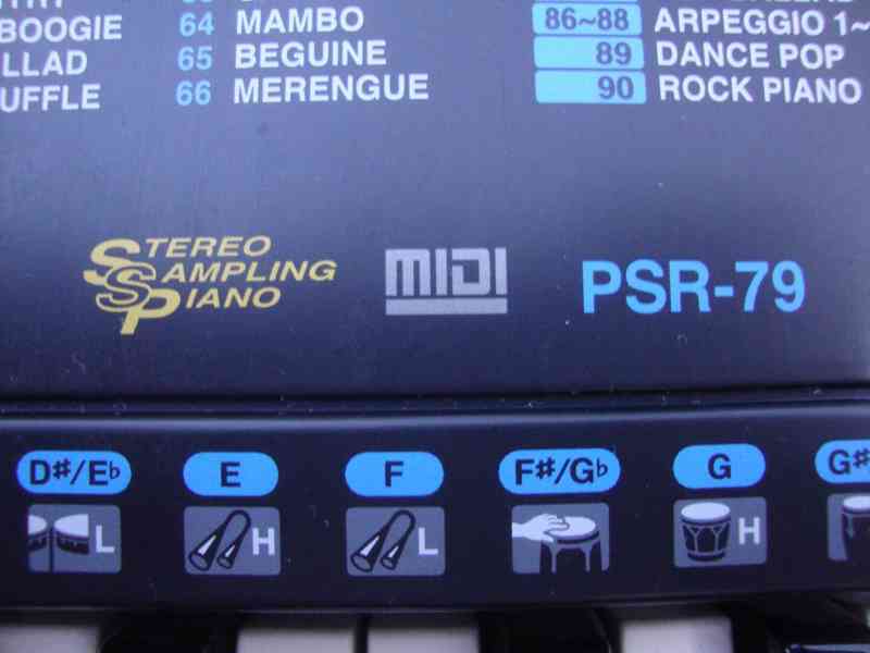 Klávesy Yamaha PSR -79 pěkný stav funkční PC: 5390 Kč - foto 19