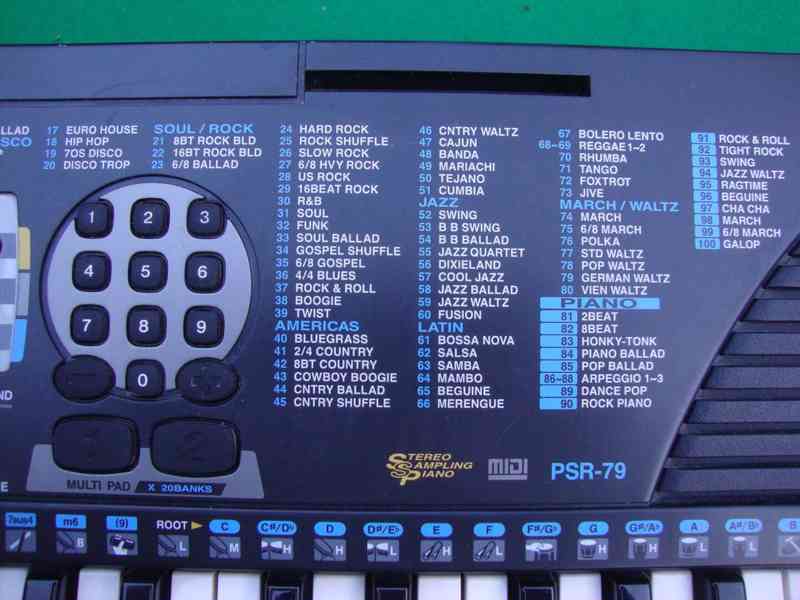Klávesy Yamaha PSR -79 pěkný stav funkční PC: 5390 Kč - foto 6