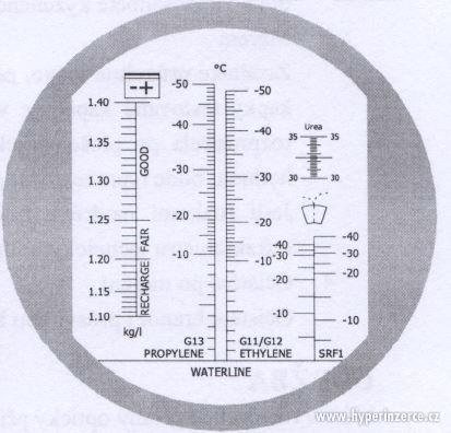 Refraktometr fridex ostřikovač elektrolyt provozní kapaliny  - foto 2