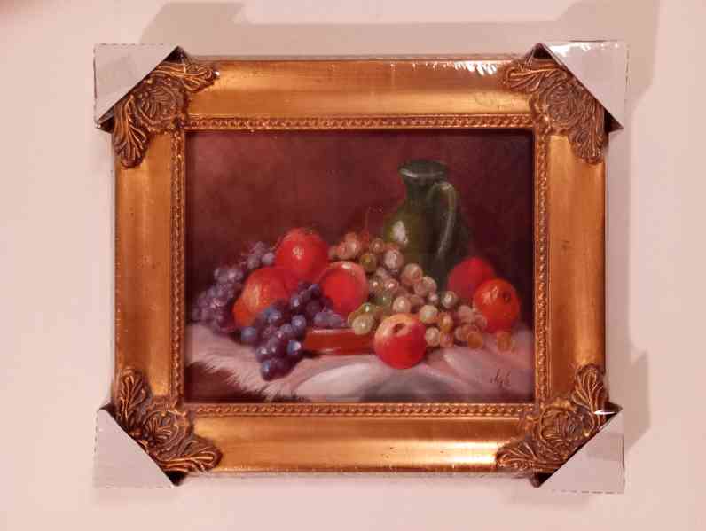 Olejomalba na plátně - zdobený rám 310x260mm - 06 - foto 2