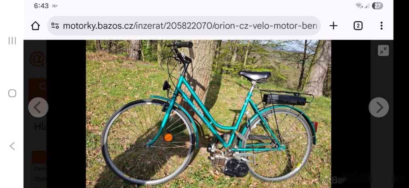 ORION ČZ VELO, motor Bernardi, originální stav - foto 2
