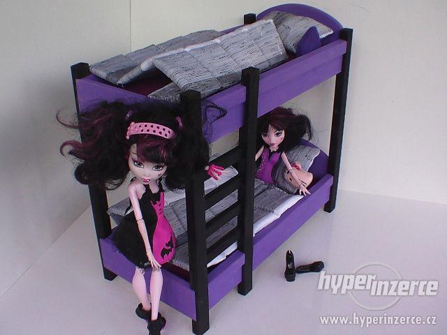 dřevěný nábytek pro panenky patrová postel - foto 1