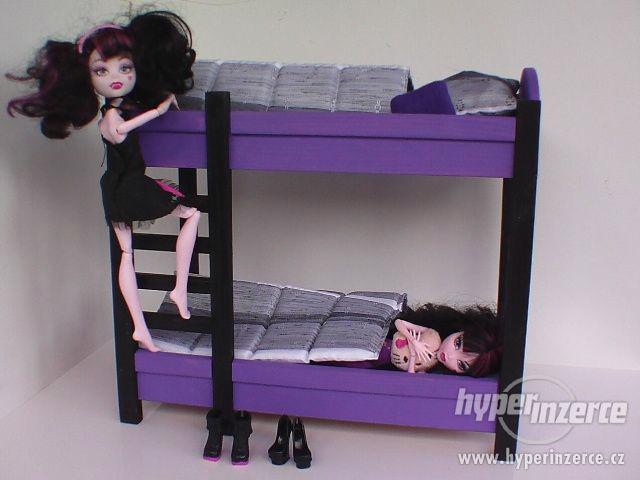 dřevěný nábytek pro panenky patrová postel - foto 2