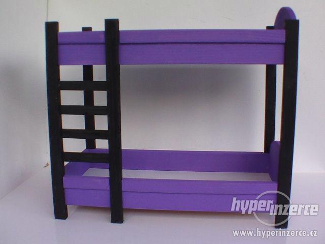 dřevěný nábytek pro panenky patrová postel - foto 4