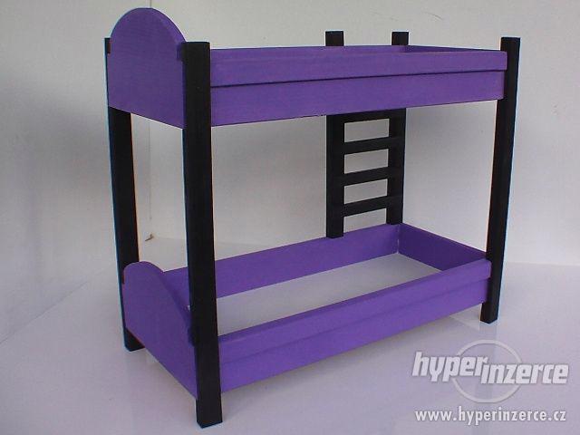dřevěný nábytek pro panenky patrová postel - foto 6