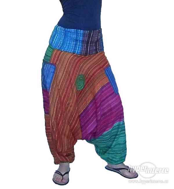 Harémové Etno kalhoty z Indie ze 100% bavlny - foto 1