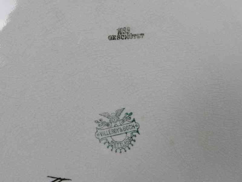 Obří  barevný Talíř Chlapci a Dívka  Villeroy Boch Mettlach  - foto 7