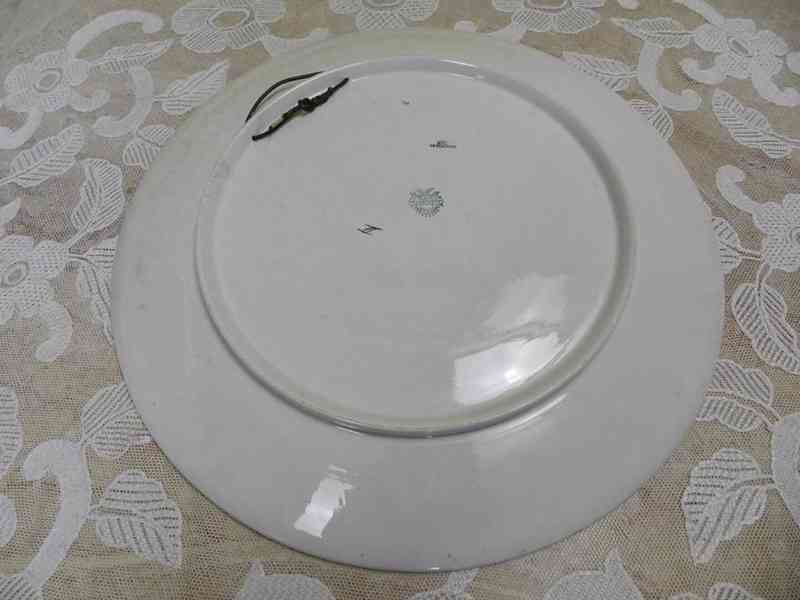 Obří  barevný Talíř Chlapci a Dívka  Villeroy Boch Mettlach  - foto 6