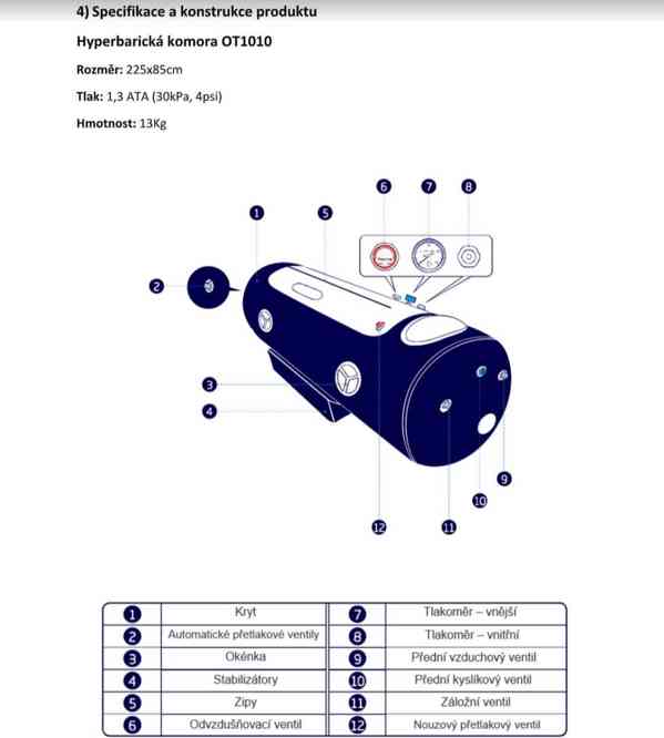 Hyperbarická komora - foto 5