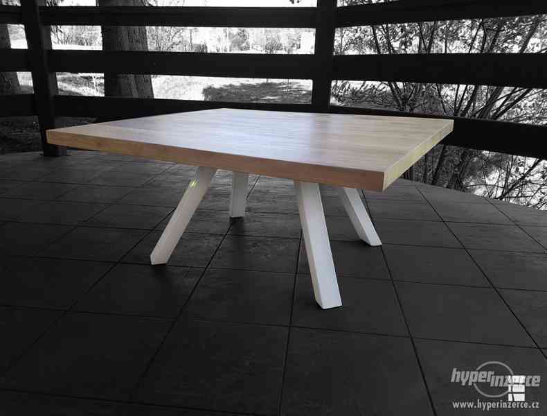 Konferenční designový stolek DUB masiv olejovaný - foto 1